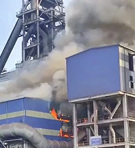 Quảng Ngãi: Hỏa hoạn tại lò cao số 01 ở Nhà máy Thép Hòa Phát
