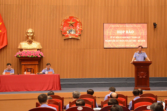 Họp báo kỷ niệm 60 năm ngày thành lập ngành Kiểm sát nhân dân