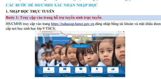 Hà Nội kích hoạt hệ thống trực tuyến xác nhận nhập học vào lớp 10