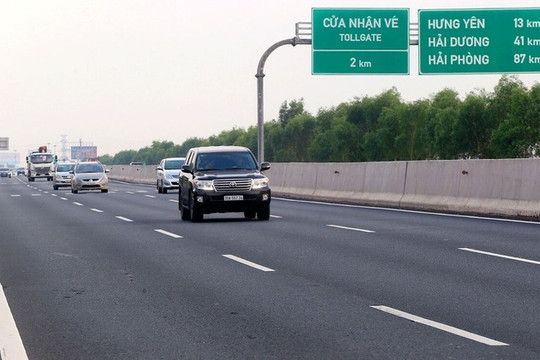 Cao tốc Hà Nội - Hải Phòng sẽ thu phí không dừng, bắt đầu từ ngày 11/8