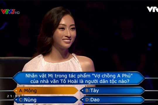 Hoa hậu Lương Thuỳ Linh thể hiện bản lĩnh khi tham gia Ai là triệu phú
