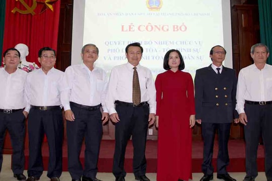 TAND cấp cao tại TP Hồ Chí Minh bổ nhiệm lãnh đạo Tòa chuyên trách