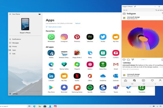 Windows 10 hiện có thể chạy ứng dụng từ điện thoại Samsung