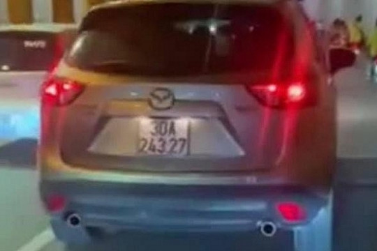 Tài xế ô tô đi sai làn ở hầm Kim Liên bị phạt 4 triệu đồng