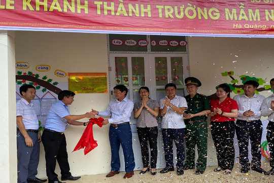 Báo Công lý tổ chức khánh thành và bàn giao công trình điểm trường nơi biên cương