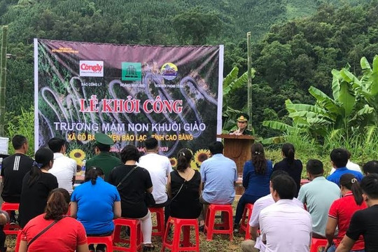 Báo Công lý phối hợp khởi công xây dựng Điểm trường Mầm non Khuổi Giào