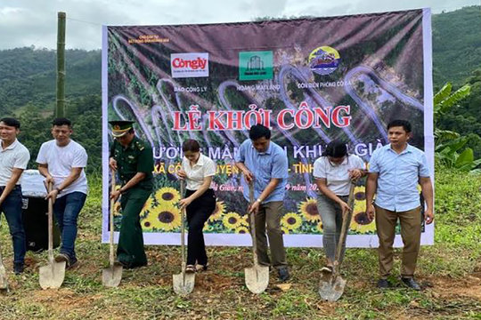 Báo Công lý phối hợp khởi công xây dựng truờng Mầm non Khuổi Giào
