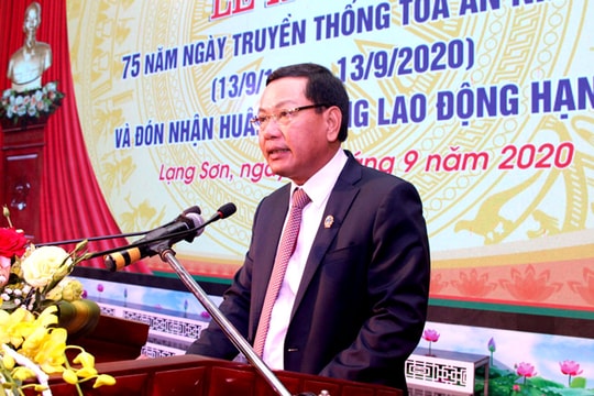 TAND tỉnh Lạng Sơn tổ chức lễ kỷ niệm 75 năm ngày truyền thống TAND