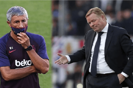 Koeman không thể chỉ đạo Barca ở La Liga vì Quique Setien?
