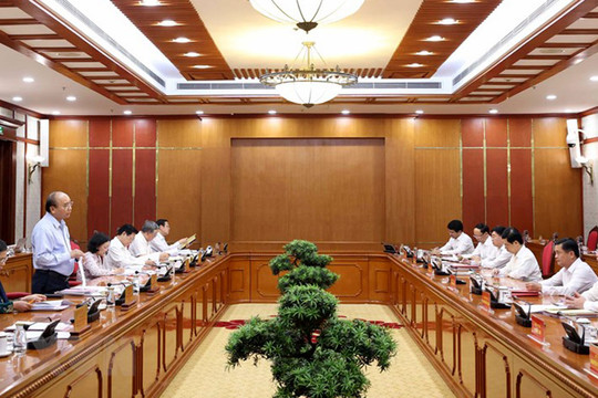Bộ Chính trị làm việc về phương án nhân sự với 20 đảng bộ trực thuộc Trung ương