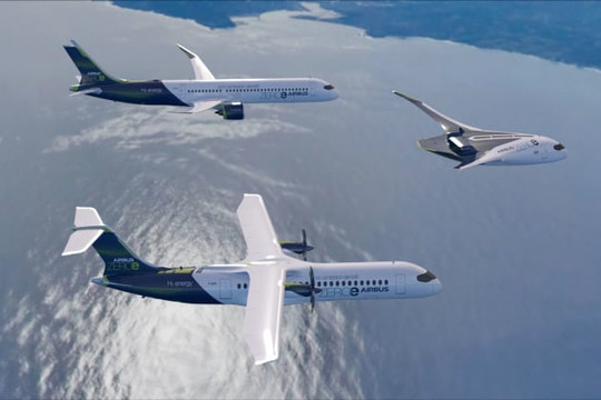 Airbus đặt mục tiêu sử dụng máy bay thương mại chạy bằng hydro vào năm 2035