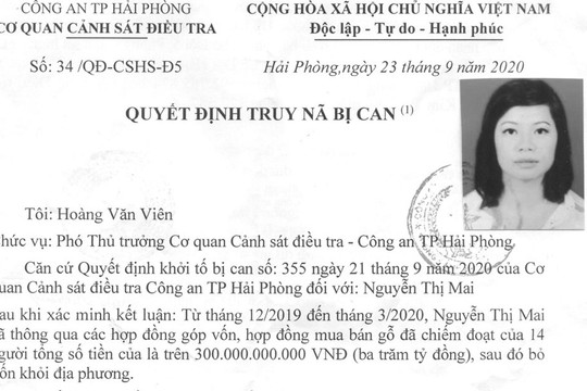 Giám đốc Công ty Mai Lâm “ôm” hơn 300 tỷ đồng của đối tác rồi bỏ trốn