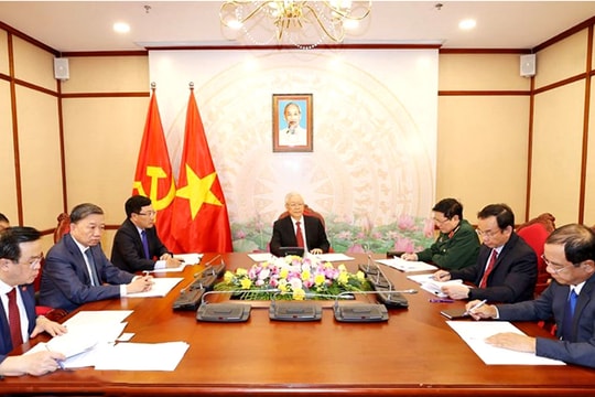 Tổng Bí thư, Chủ tịch nước Nguyễn Phú Trọng điện đàm với Tổng Bí thư, Chủ tịch Trung Quốc