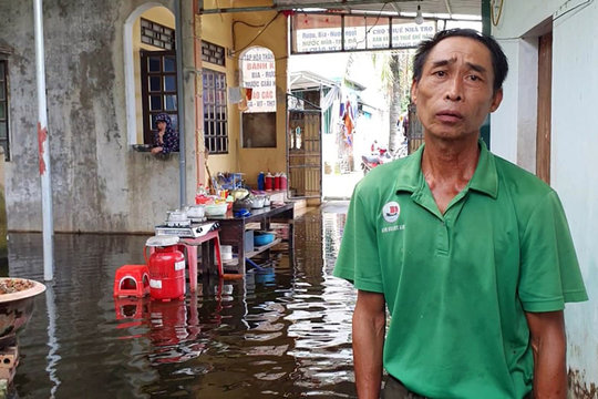 Ngập úng cục bộ vì cốt nền bệnh viện cao hơn khu dân cư