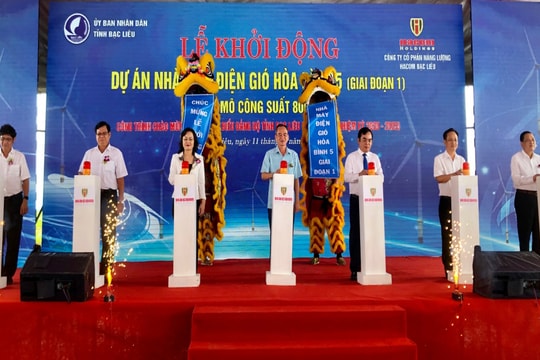 Bạc Liêu: Khởi công dự án nhà máy điện gió quy mô 3000 tỷ đồng