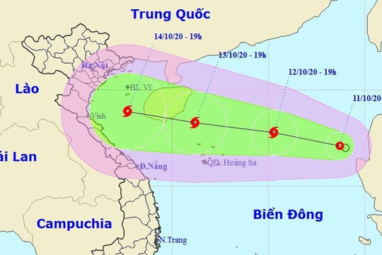 Áp thấp nhiệt đới mạnh lên thành bão số 7
