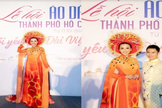 Bất ngờ khi Hoa hậu Châu Ngọc Bích làm vedette tại Lễ hội áo dài 2020