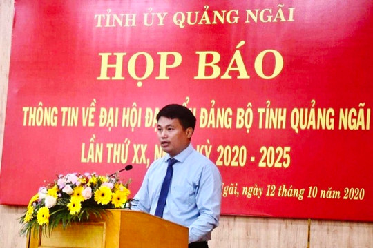 348 đại biểu đại diện cho hơn 54.000 đảng viên dự Đại hội Đảng bộ tỉnh Quảng Ngãi lần XX