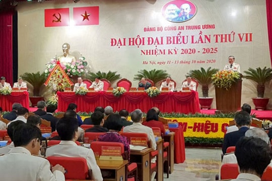 Bế mạc Đại hội Đảng bộ Công an Trung ương lần thứ VII