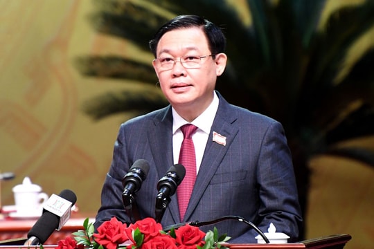 Ông Vương Đình Huệ tái đắc cử Bí thư Thành ủy Hà Nội với 100% số phiếu tán thành