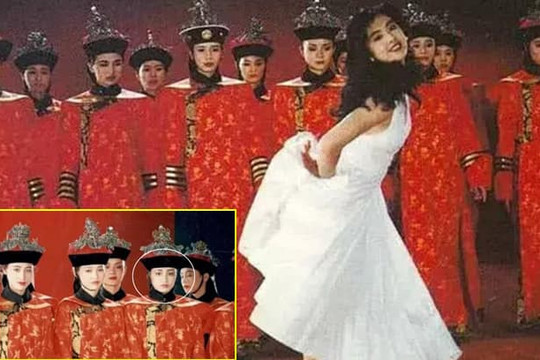 Bức ảnh cũ của Vương Tổ Hiền ở Tử Cấm Thành được chụp cách đây 30 năm, có ai chú ý một người trong nhóm múa đằng sau cô?