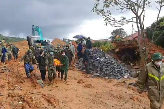 Sự cố sạt lở núi tại Quảng Trị: Tìm thấy thi thể 22 cán bộ, chiến sĩ gặp nạn