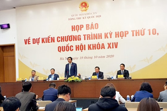 Họp báo về Chương trình Kỳ họp thứ 10, Quốc hội khóa XIV