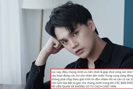 Bị tố thiếu minh bạch trong hoạt động từ thiện tại miền Trung, Nguyễn Trần Trung Quân lên tiếng