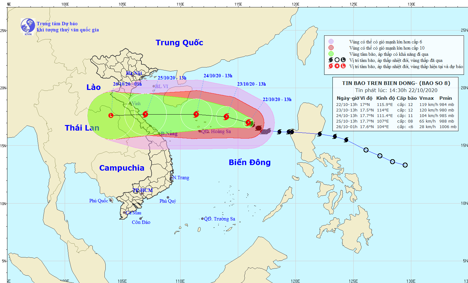 Hoàn lưu bão số 8 sẽ gây mưa cho các tỉnh miền Trung
