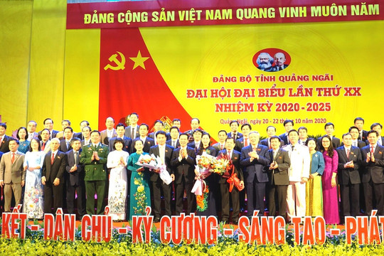 Bế mạc Đại hội đại biểu Đảng bộ tỉnh Quảng Ngãi lần thứ XX, nhiệm kỳ 2020-2025