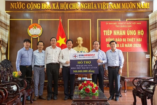 Mưa lũ miền Trung, GENCO 2 hỗ trợ đồng bào miền Trung 1 tỷ đồng