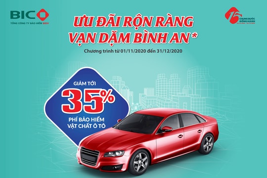 Ưu đãi hấp dẫn dành tặng khách hàng mua bảo hiểm ô tô tại BIC