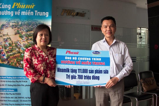 Người lao động Vinamilk góp ngày lương, hỗ trợ miền Trung mùa bão lũ gần 4 tỷ đồng