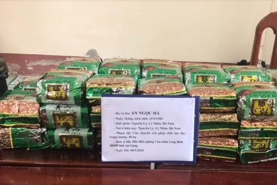 Đề nghị truy tố 2 bị can trong vụ vận chuyển gần 40kg ma túy qua biên giới
