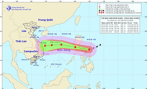 Siêu bão Goni giật trên cấp 17; Trung bộ mưa lớn diện rộng