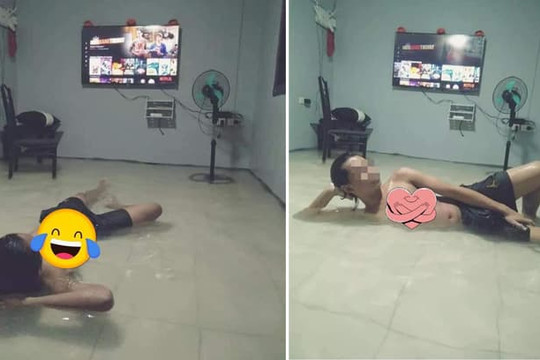 Chàng trai thản nhiên xem hoạt hình giữa căn nhà ngập nước vì mưa lũ: Dân mạng cảnh báo mối nguy hiểm chết người
