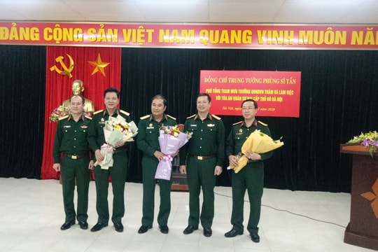 Thủ trưởng Bộ Tổng tham mưu làm việc với TAQS Thủ đô Hà Nội