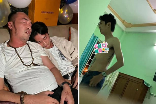 Tiến Luật để lộ vóc dáng gầy gò đáng báo động của Huỳnh Phương