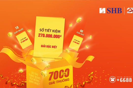 Mừng sinh nhật 27 tuổi, SHB mang đến “cơn mưa” quà tặng cho khách hàng