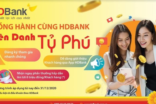 Giao dịch tại HDBank, đón cơ hội nhận quà, trúng thưởng lên tới 7,5 tỷ đồng