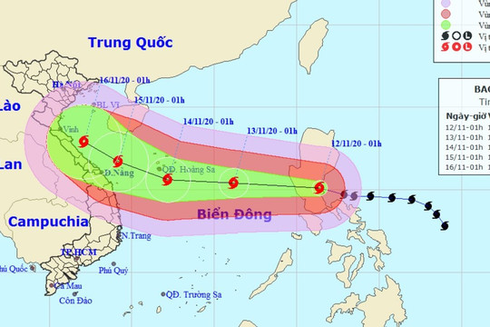 Bão số 13 hướng vào Hà Tĩnh - Quảng Nam