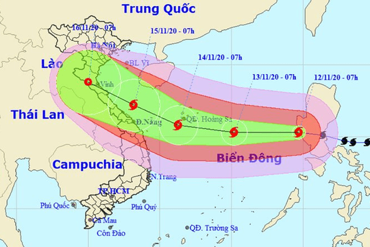 Ba kịch bản đổ bộ của bão Vamco
