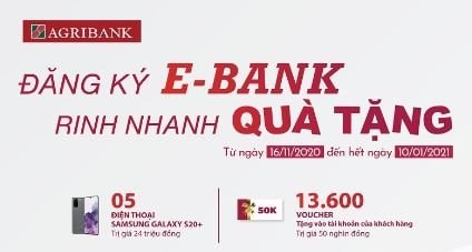 Cùng Agribank Đăng ký E-Bank – rinh nhanh quà tặng