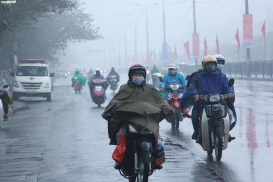 Bắc Bộ và Trung Bộ có mưa, trời lạnh, vùng núi cao có nơi dưới 12 độ C