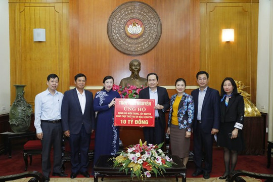 Thái Nguyên: 10 tỷ đồng ủng hộ các tỉnh miền Trung và Tây Nguyên