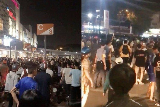 Nổ nhiều phát súng trấn áp 2 nhóm thanh niên hỗn chiến ở AEON Tân Phú