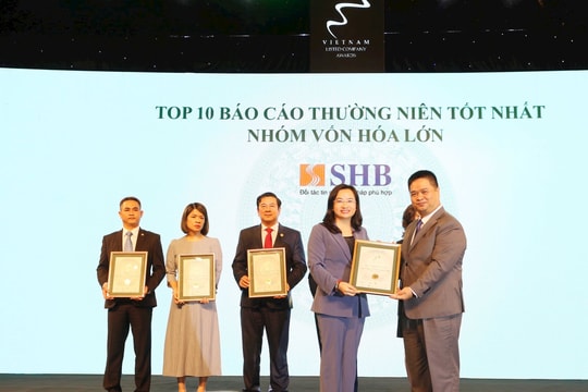 SHB được vinh danh trong top 10 doanh nghiệp vốn hóa lớn có báo cáo thường niên tốt nhất 2020