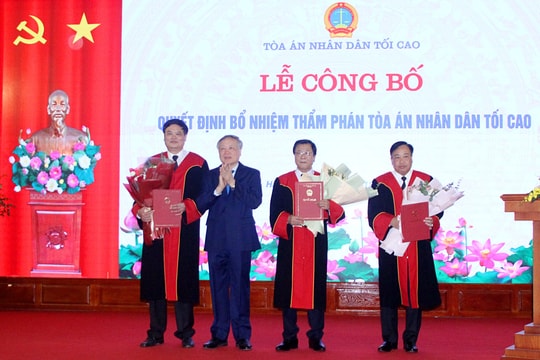Công bố Quyết định bổ nhiệm Thẩm phán TANDTC