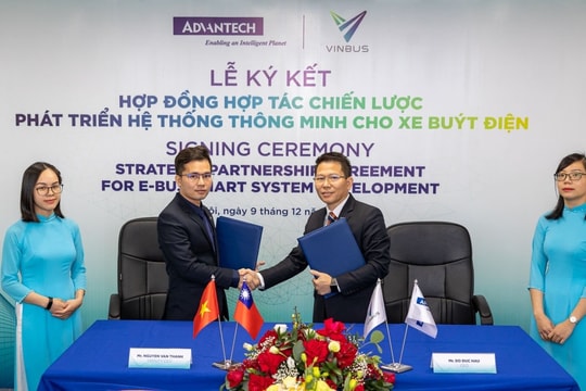 Vinbus và Advantech hợp tác chiến lược phát triển hệ thống thông minh cho xe buýt điện