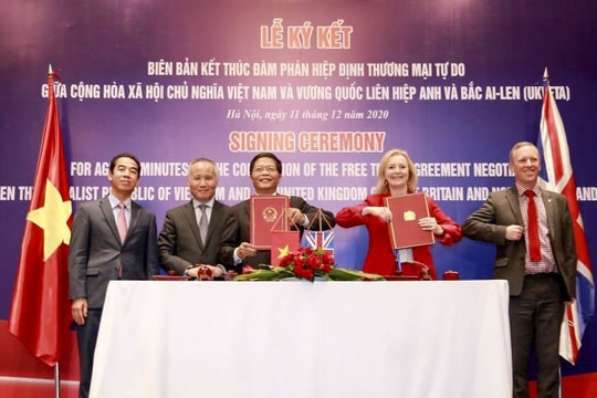 Kết thúc đàm phán và ký Tuyên bố chung về Hiệp định Thương mại tự do Việt Nam-Anh